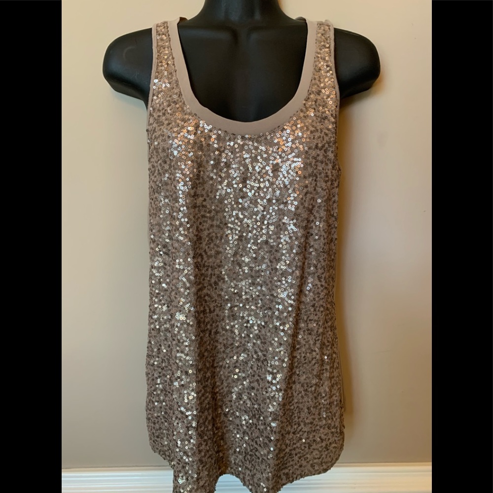 Express Gold Sequin Top